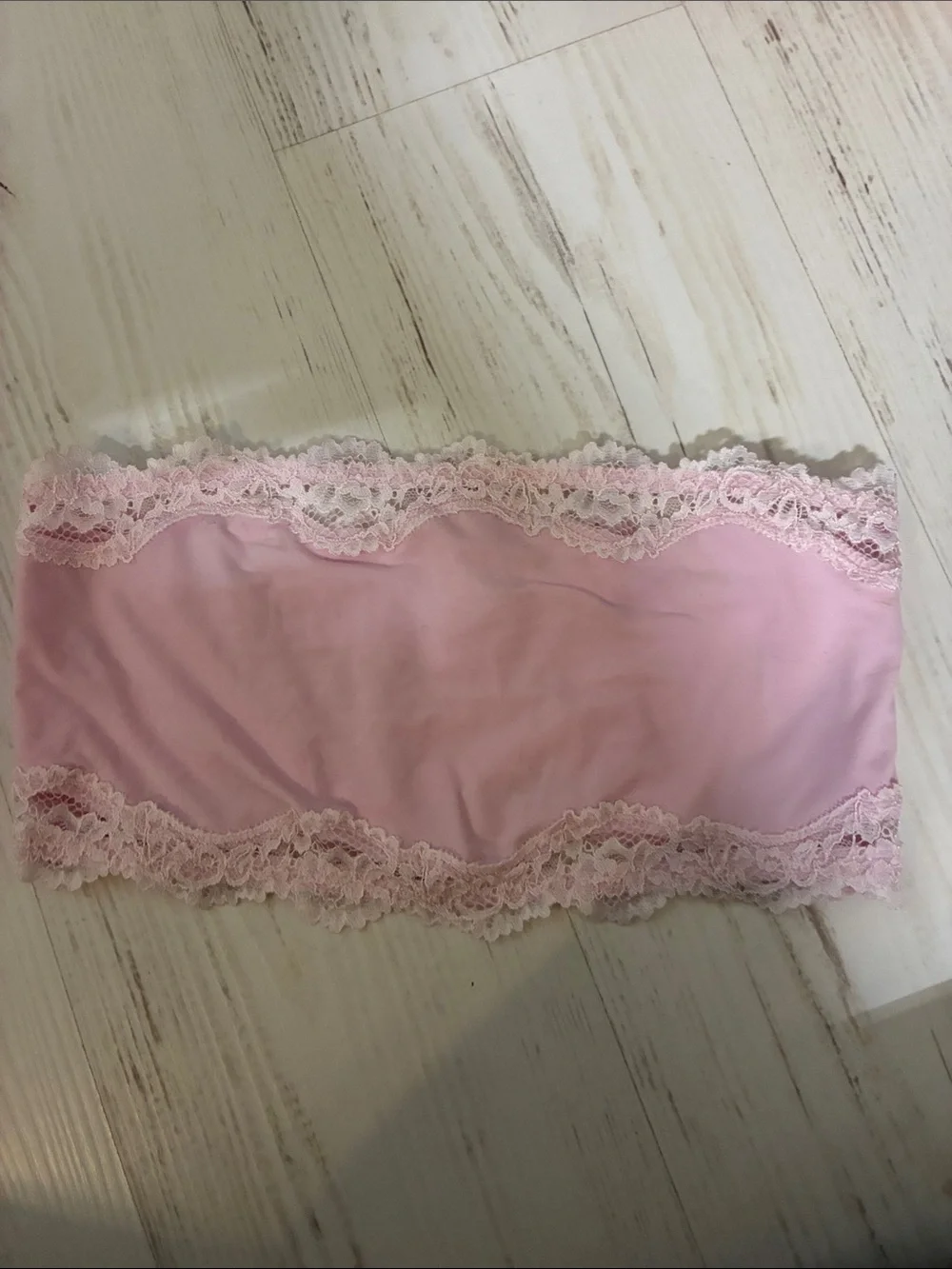 SKIMS Red Ribbed Tank Top with Light Pink Lace Bandeau